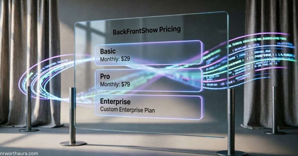BackToFrontShow pricing plans shown on analytics dashboard.