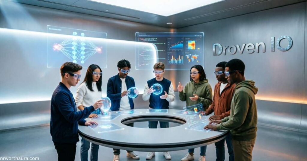 AI classroom showing Droven IO Tech Education Trends 2026.