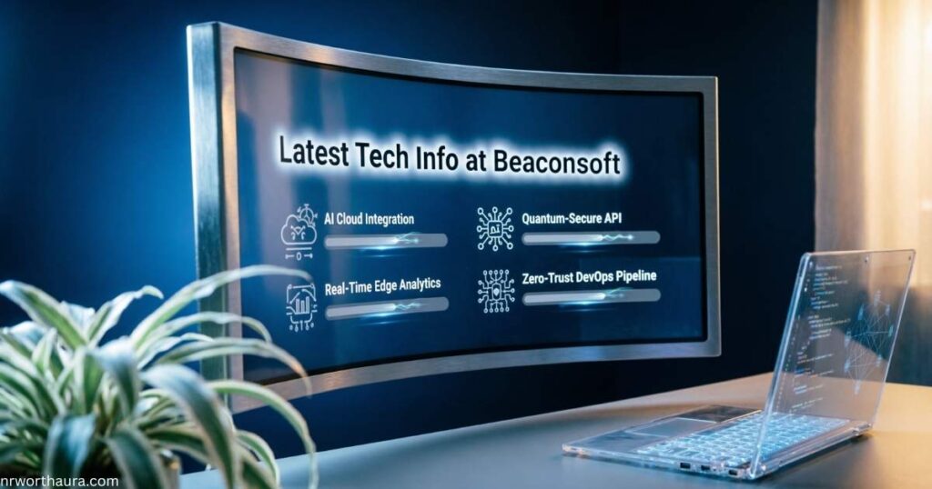 AI, cloud, and automation dashboard showing Beaconsoft smart business technology.