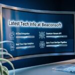 AI, cloud, and automation dashboard showing Beaconsoft smart business technology.