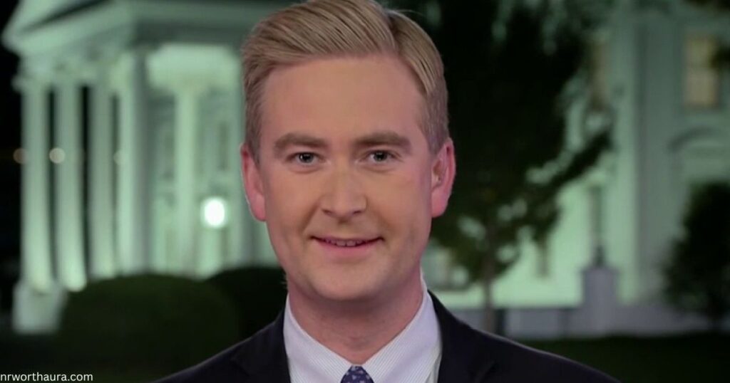 Peter Doocy during a White House press briefing for Fox News