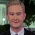 Peter Doocy during a White House press briefing for Fox News